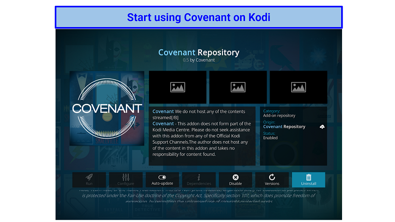 Image showing Covenant working after installation