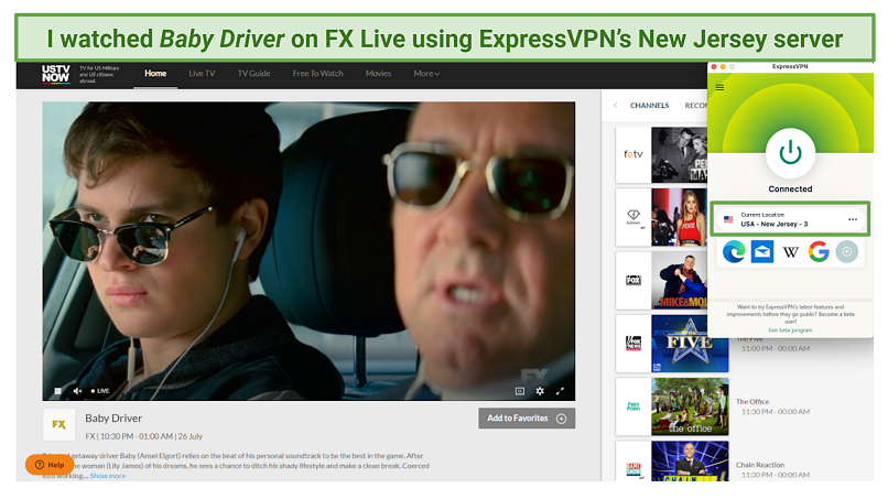 A screenshot of streaming
