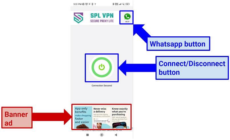 Graphic showing SPL VPN's interface