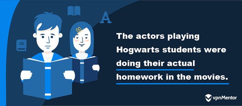 Actors playing Hogwarts students did their homework while filming Harry Potter