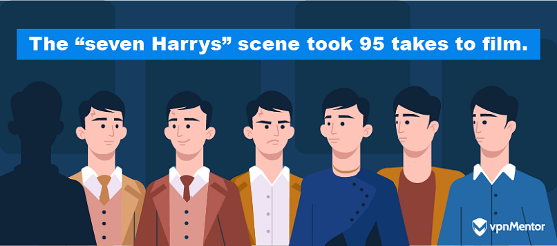 The seven harry's scene took 95 takes