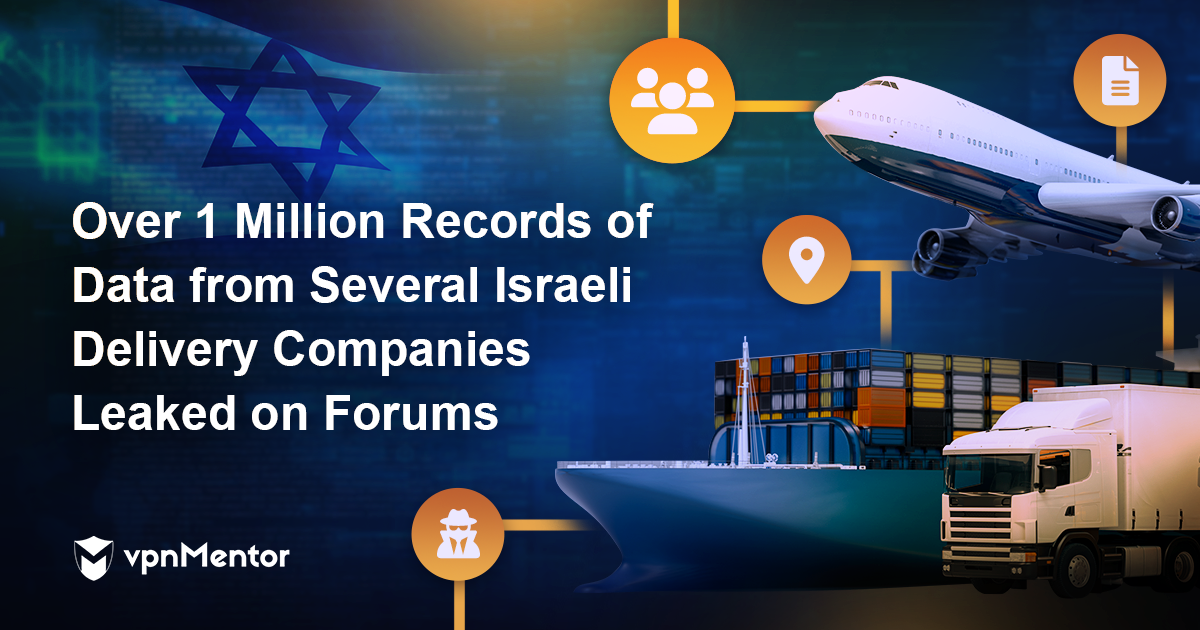Over 1 Million Records of Data from Several Israeli Delivery Companies Leaked on Forums