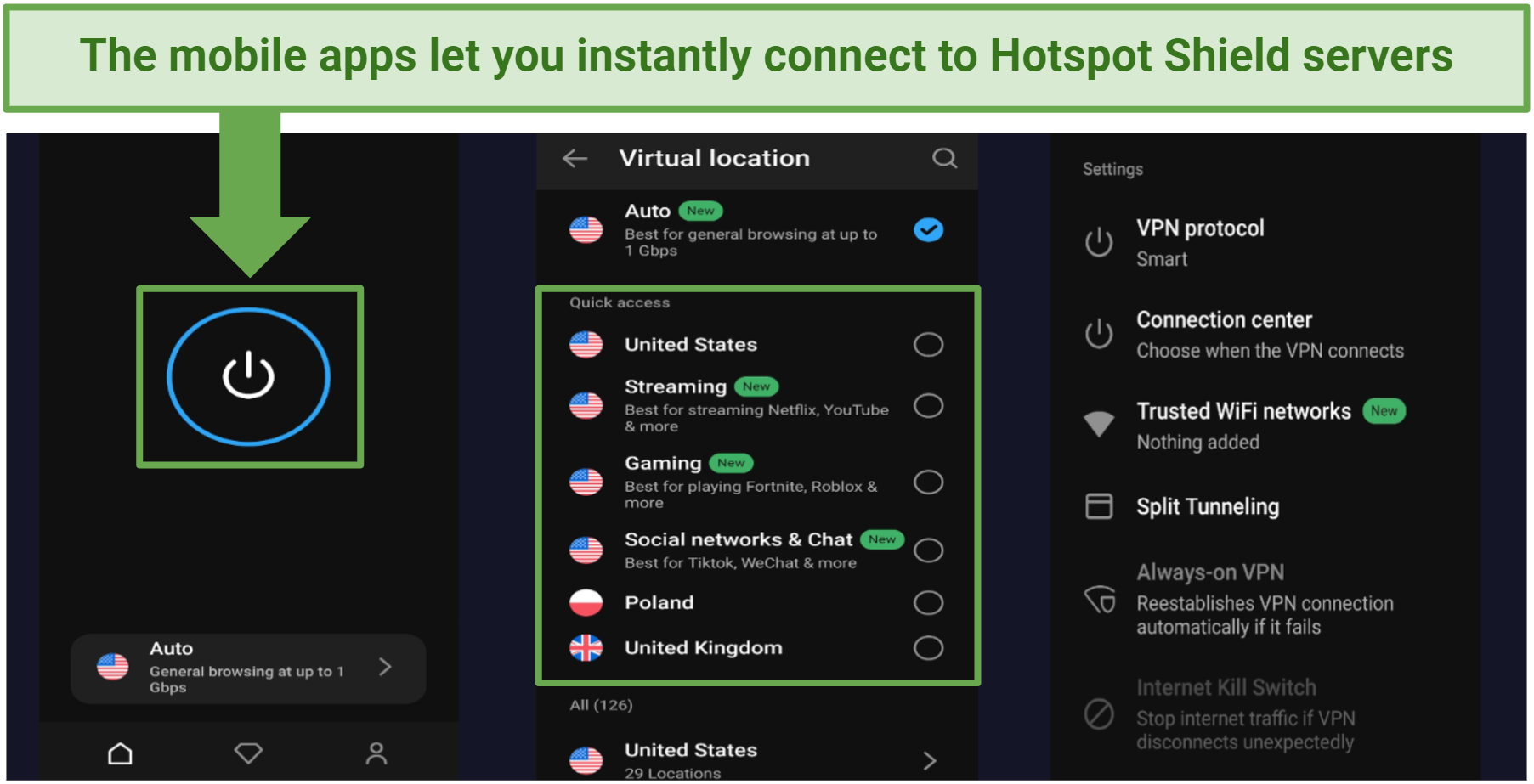 Screenshot of Hotspot Shield VPN 