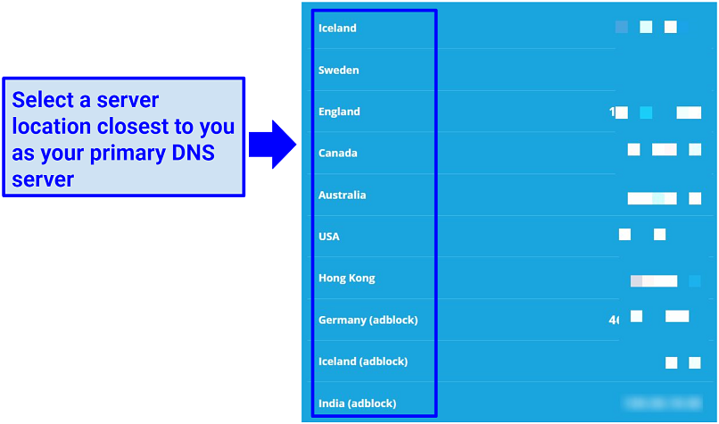 A screenshot showing the list of playmoTV entire server network