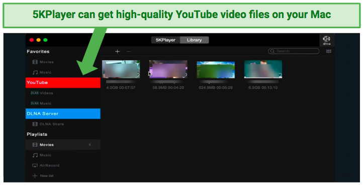 Picture of 5KPlayer for downloading Youtube videos