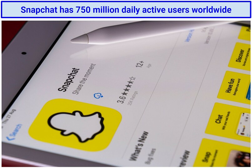 Screenshot of app store showing Snapchat