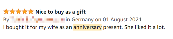 A fake Amazon review that's overly vague