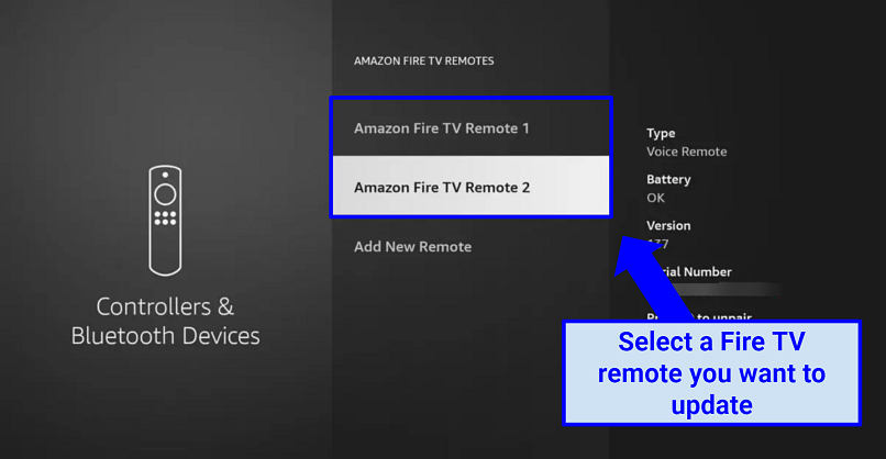 Screenshot of Fire TV remote upgrade screen
