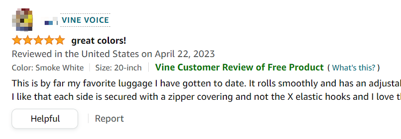 A Vine Voice review on Amazon