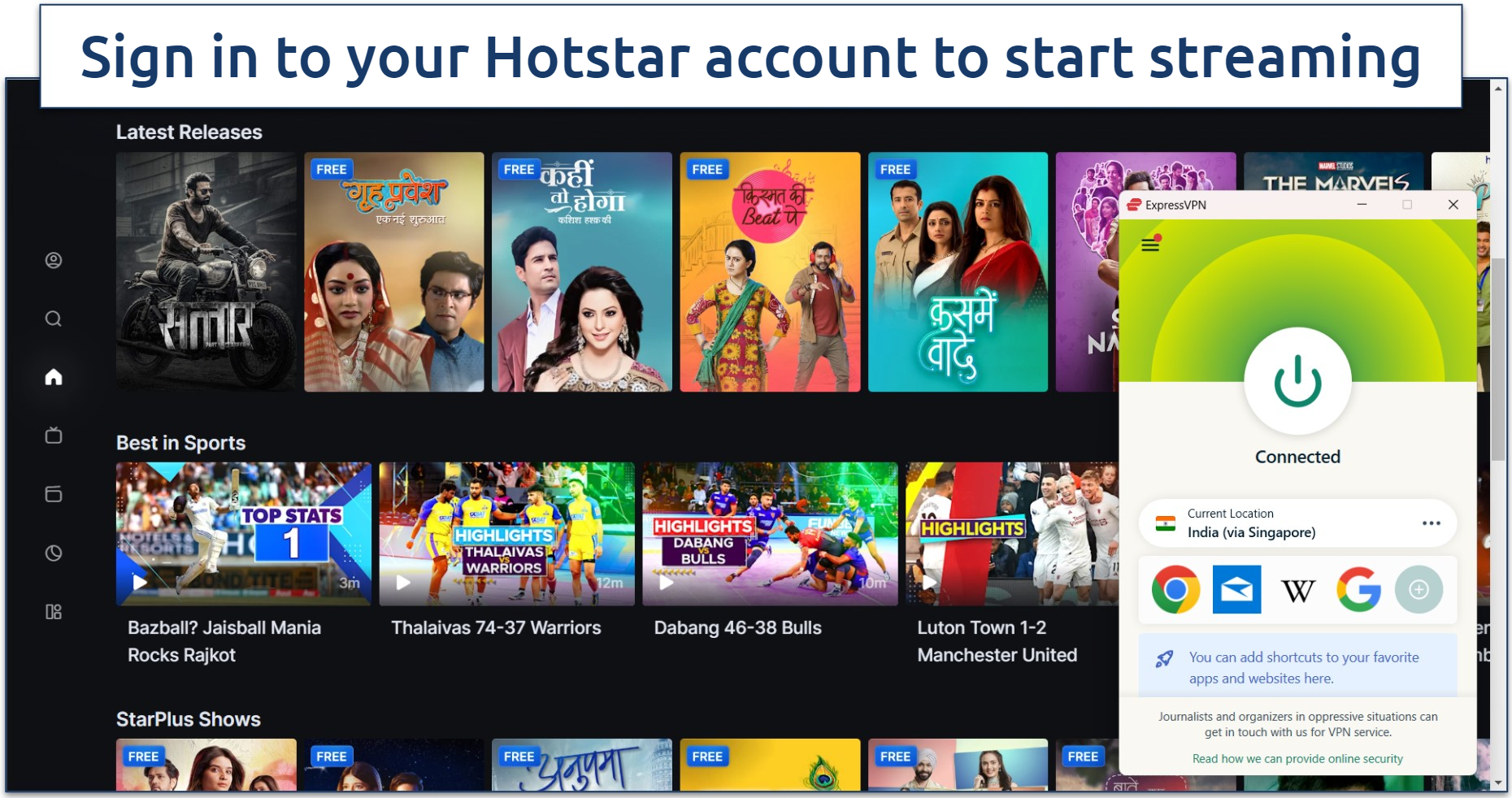 Sony max 2025 live hotstar