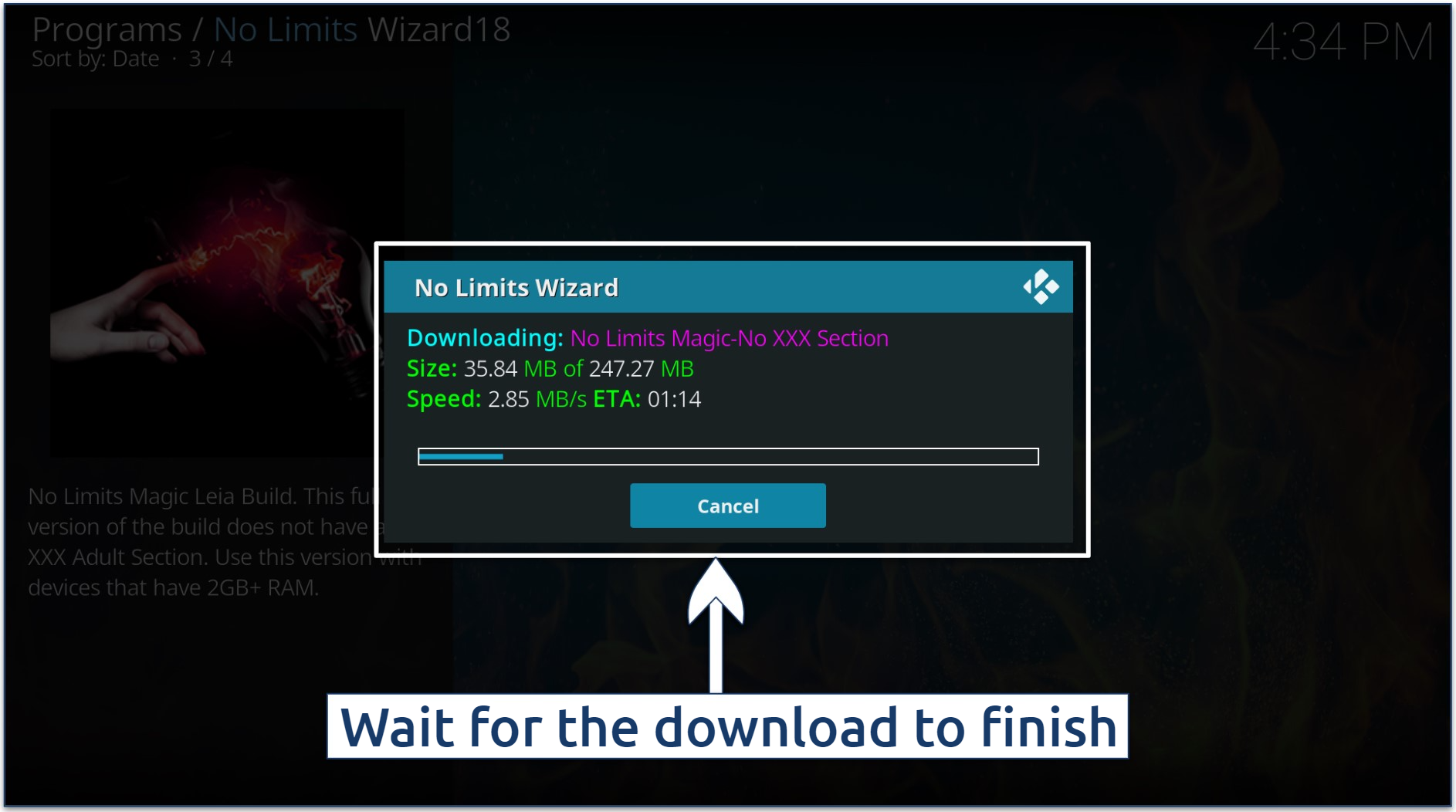 graphic showing No Limits Build download process