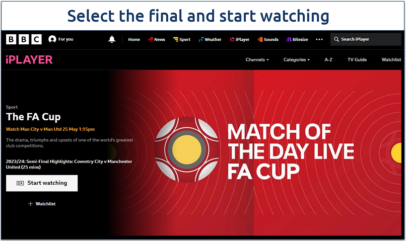 Free streaming fa cup final hotsell