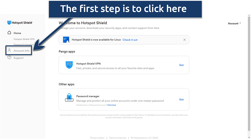 Screenshot showing where to find the