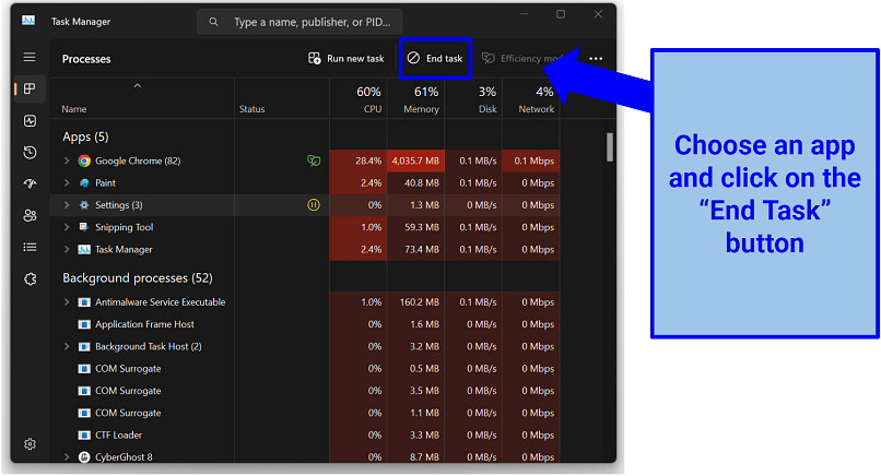 Screenshot of the Windows Task Manager