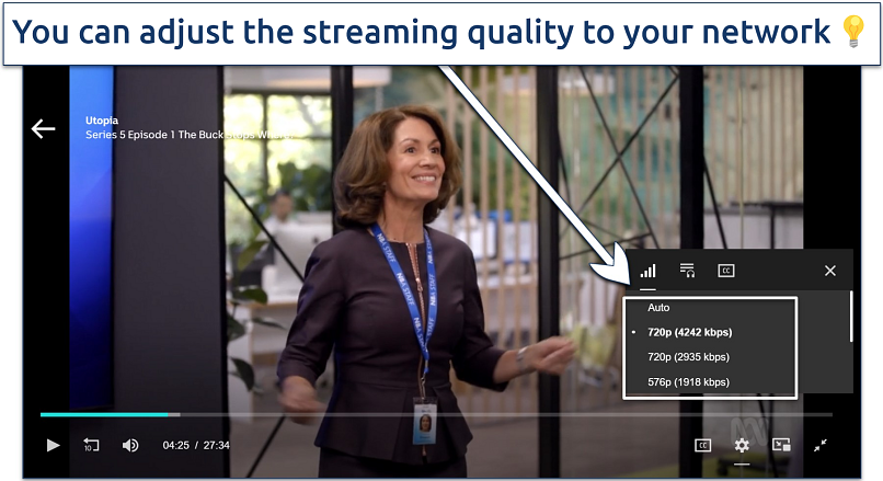 A screenshot of streaming the TV show Utopia on ABC iView