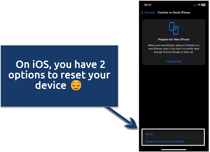 Screenshot of an iOS smartphone’s