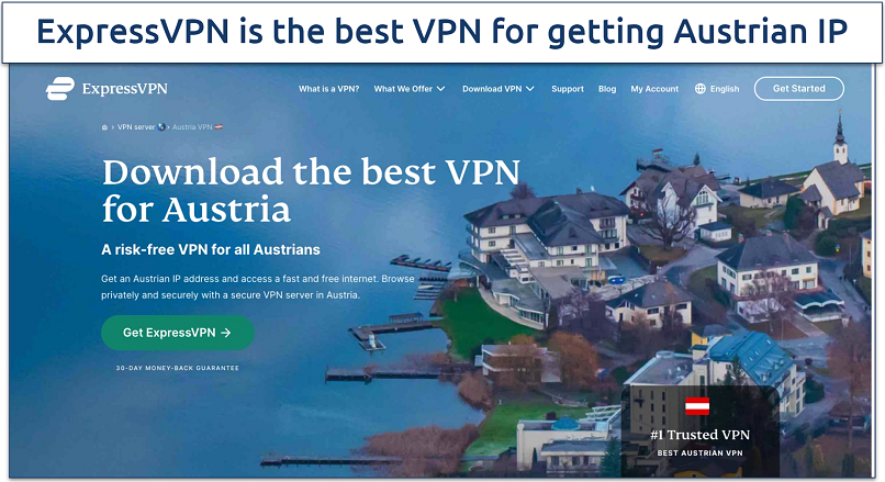 Screenshot of ExpressVPN’s download page