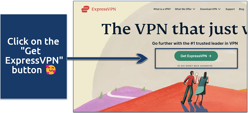 A screenshot showing the ExpressVPN’s account registration page