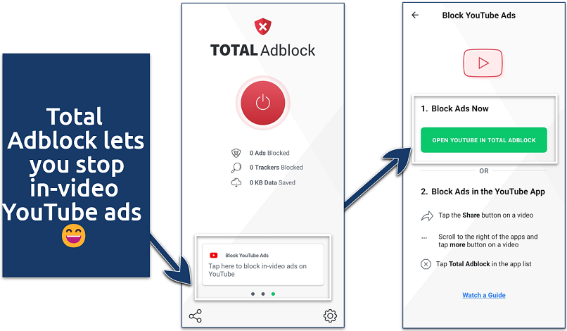Screenshot of the Total Adblock app