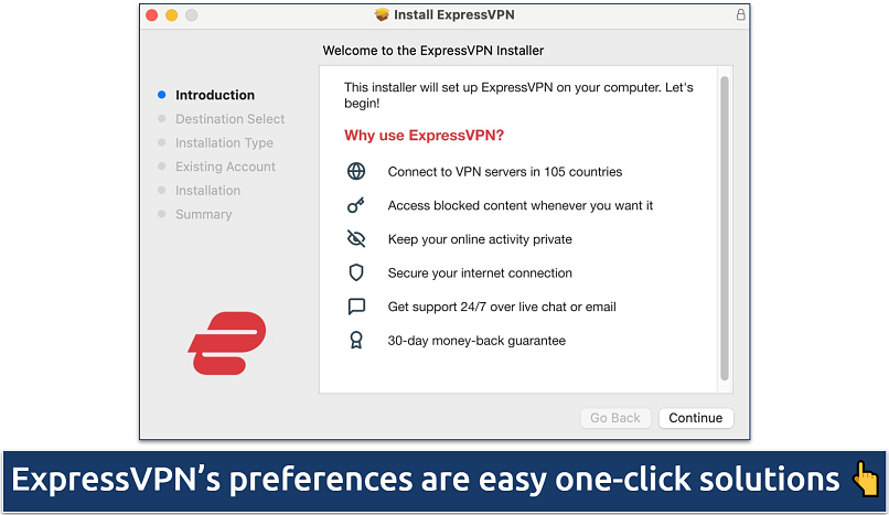 Screenshot of ExpressVPN’s Protocol panel under Preferences