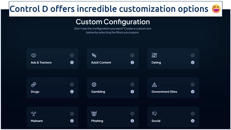 Screenshot of ControlD website homepage