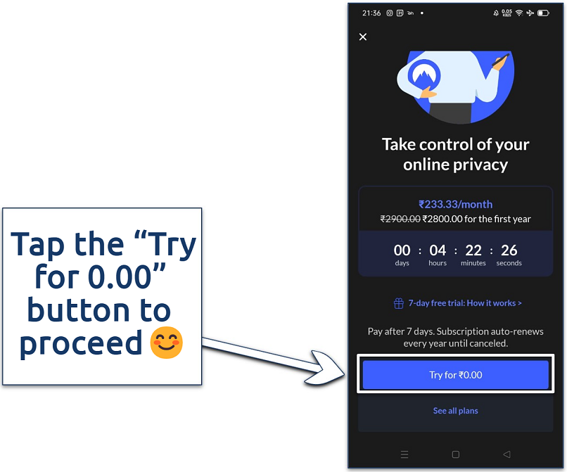 Image showing NordVPN’s pricing page