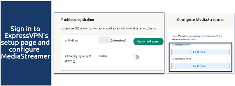 Screenshot of ExpressVPN&rsquo;s MediaStreamer feature