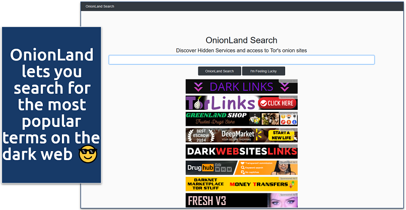 Dark web onion