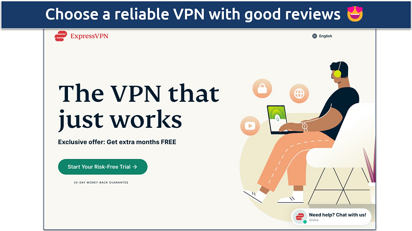 Screenshot of the ExpressVPN download page