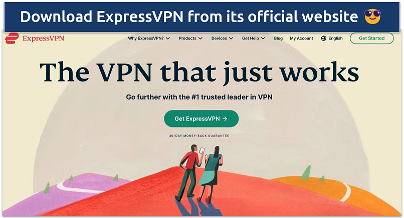 Screenshot of the ExpressVPN official website