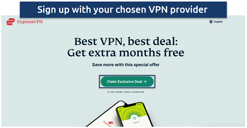 Screenshot of the ExpressVPN website