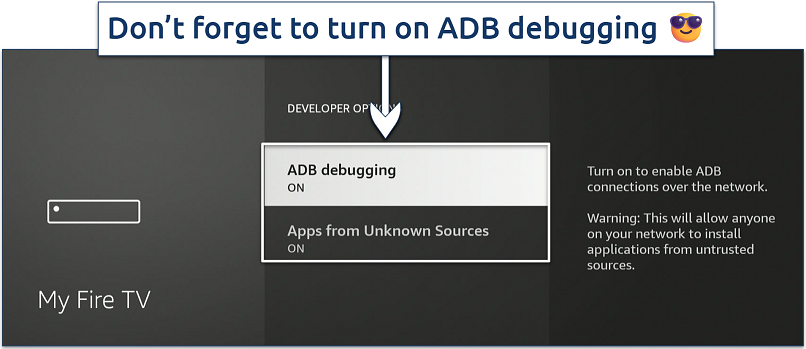 Screenshot showing how to enable apps from unknown sources