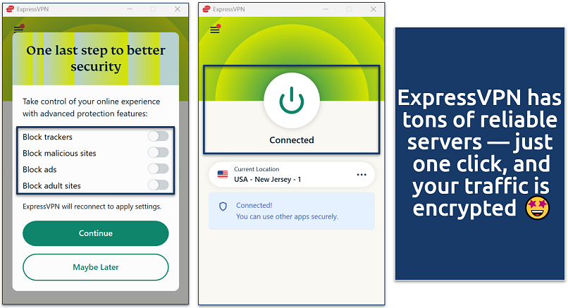 Screenshot of ExpressVPN