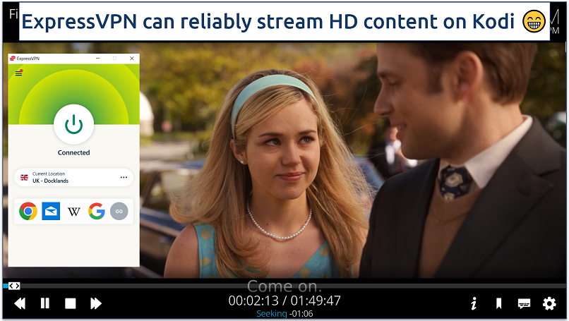 Screenshot showing image of Final Destination Bloodline streaming on Kodi