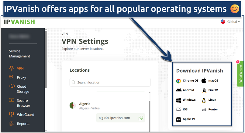 Image showing the IPVanish supported devices and operating systems