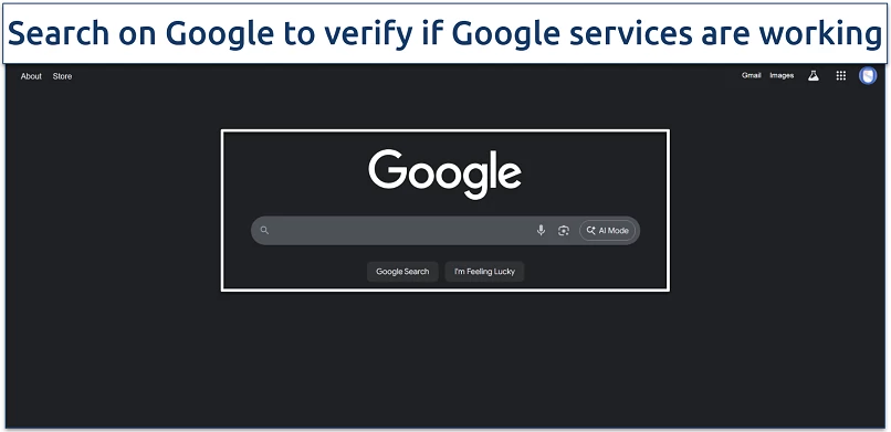 Screenshot of Google homepage on Windows Chrome browser